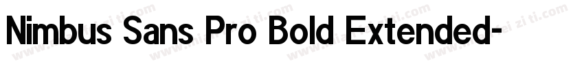 Nimbus Sans Pro Bold Extended字体转换